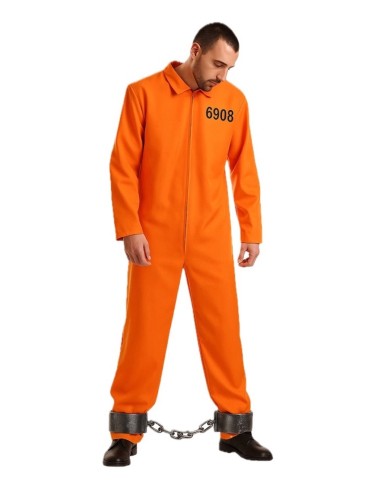 Fantasia de Prisioneiro de Guantanamo Tamanho L | Fantasias para Adultos O Rei do Carnaval
